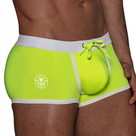 TOF Paris Boxer de Bain Neon Jaune Fluo