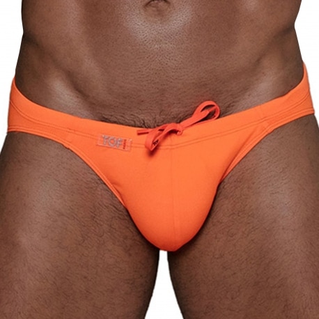 TOF Paris Neon Swim Bikini Briefs - Neon Orange