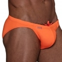 TOF Paris Slip de Bain Bikini Neon Orange Fluo