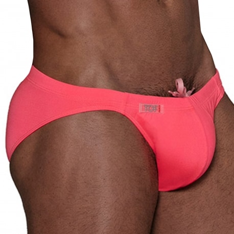 TOF Paris Neon Swim Bikini Briefs - Neon Pink