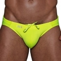 TOF Paris Slip de Bain Bikini Neon Jaune Fluo