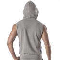 TOF Paris Sporty Sleeveless Hoodie - Heather Grey