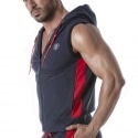 TOF Paris Sporty Sleeveless Hoodie - Navy