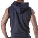 TOF Paris Sporty Sleeveless Hoodie - Navy