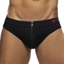 AD Fetish Allover Zip Swim Briefs - Black