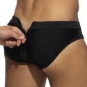 AD Fetish Allover Zip Swim Briefs - Black