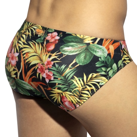 ES Collection Hawaiian Swim Briefs - Black