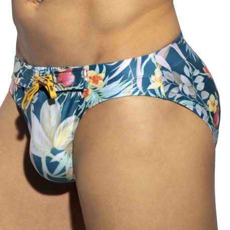 ES Collection Hawaiian Swim Briefs - Blue