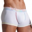 Rounderbum Neon Pride Padded Trunks - White