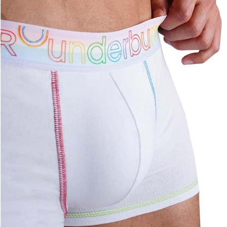 Rounderbum Boxer Padded Neon Pride Blanc