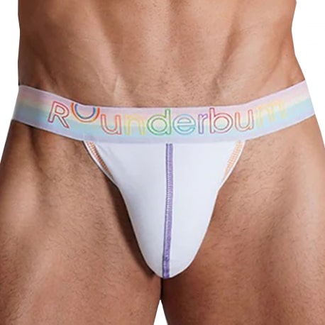 Rounderbum Neon Pride Lift Jock - White