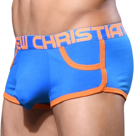 Andrew Christian Almost Naked Retro Pocket Trunks - Electric Blue