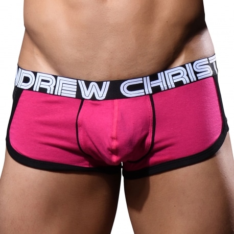 Andrew Christian Show-It Retro Pop Trunks - Fuchsia