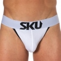 SKU Logo Cotton Tanga Briefs - White