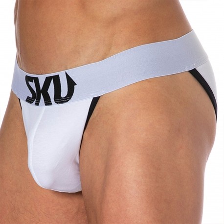 SKU Logo Cotton Tanga Briefs - Black