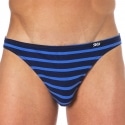 SKU Striped Cotton Mini Briefs - Blue - Black