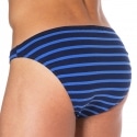 SKU Striped Cotton Mini Briefs - Blue - Black