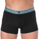 Emporio Armani Mixed Waistband Cotton Boxer Briefs - Black - Blue