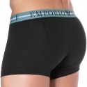 Emporio Armani Boxer Mixed Waistband Coton Noir - Bleu