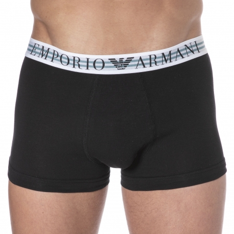 Emporio Armani Megalogo Cotton Boxers Black INDERWEAR