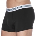 Emporio Armani Boxer Mixed Waistband Coton Noir - Blanc