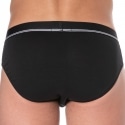 Emporio Armani Mixed Waistband Cotton Briefs - Black