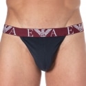 Emporio Armani Bold Monogram Cotton Jock - Navy