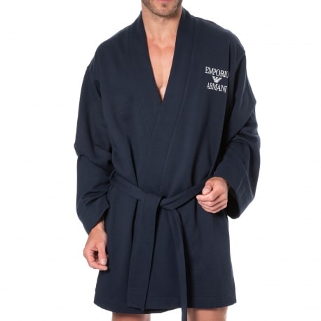 Emporio Armani Iconic Terry Kimono - Navy