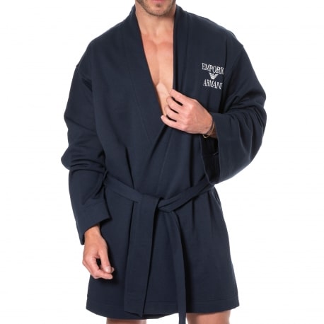 Emporio Armani Iconic Terry Kimono - Navy