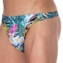 Sweet Banana Tropical Flowers Swim Thong - Multicolor