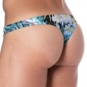 Sweet Banana Tropical Flowers Swim Thong - Multicolor