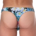 Sweet Banana Tropical Flowers Swim Thong - Multicolor