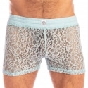 L'Homme invisible Short Lounge Fleur d'Ether Bleu Glacier