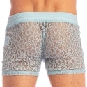 L'Homme invisible Short Lounge Fleur d'Ether Bleu Glacier