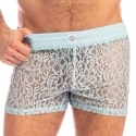 L'Homme invisible Short Lounge Fleur d'Ether Bleu Glacier