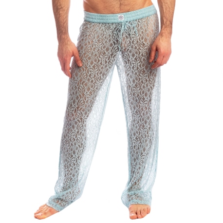 L'Homme invisible Pantalon Lounge Fleur d'Ether Bleu Glacier