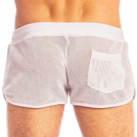 L'Homme invisible Palm Spring Split Shorts - White