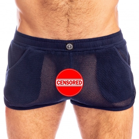 L'Homme invisible Madrague Split Shorts - Navy