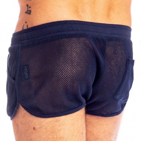 L'Homme invisible Madrague Split Shorts - Navy