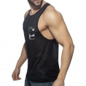 Addicted Pocket Contrast Tank Top - Black - Camo