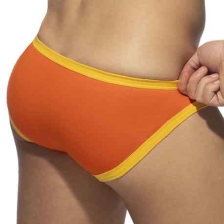 Addicted Lot de 3 Slips Twink Coton Orange - Gris - Kaki