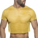 Addicted Mesh Crop Top - Yellow