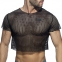 Addicted T-Shirt Crop Mesh Noir