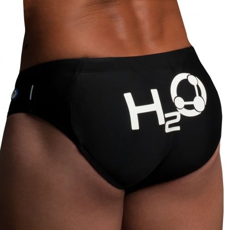 Rounderbum H2O Padded + Package Swim Briefs - Black