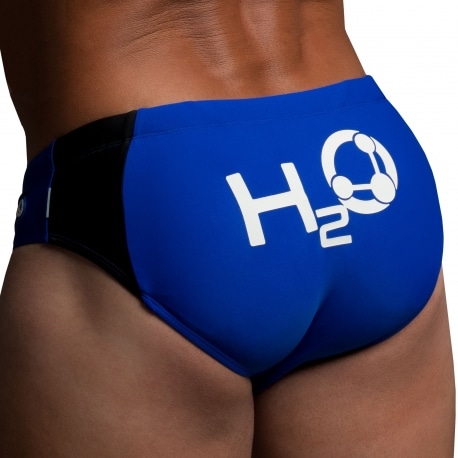 Rounderbum H2O Padded + Package Swim Briefs - Blue