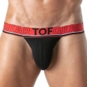 TOF Paris Slip Tanga Champion Noir