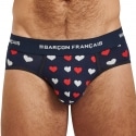 Garçon Français Hearts Cotton Briefs - Navy Blue