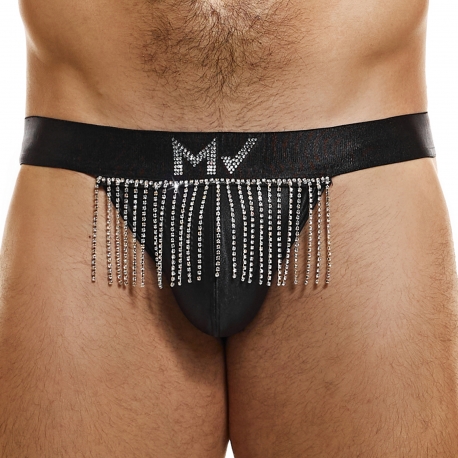 Modus Vivendi Flashy Fringes Tanga Briefs - Black