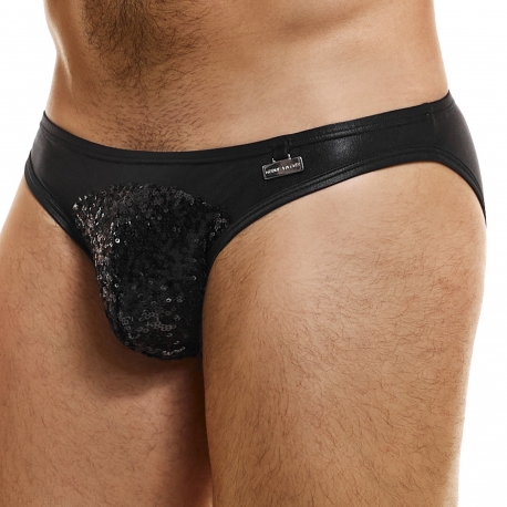 Modus Vivendi Sequins Mix Low Cut Briefs - Black