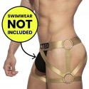 AD Fetish AD Party Leg Harness - Gold